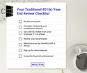 Your Traditional 401(k) Year-End Review Checklist