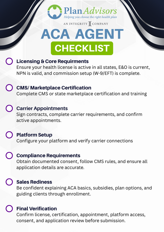 ACA Agent Ready-to-Sell Checklist: From Setup to Sales Success