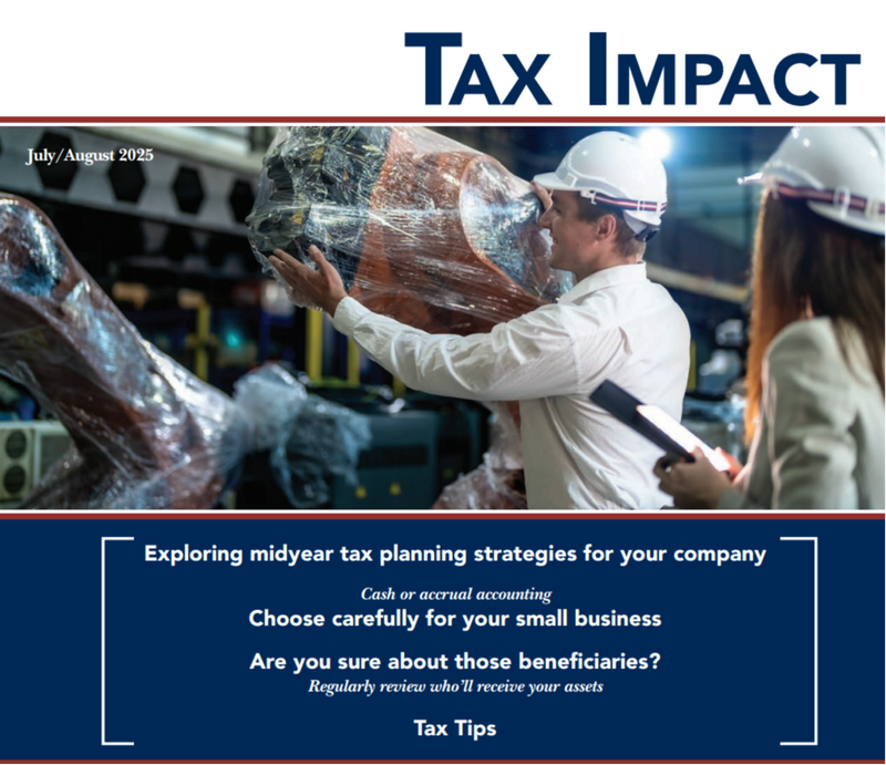 July / August 2025 Tax Impact