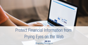 Protect Financial Information from Prying Eyes on the Web