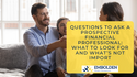Questions to Ask A Prospective Financial Professional