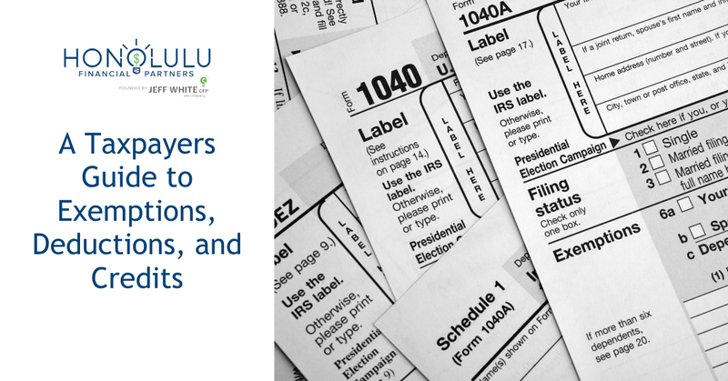 A Taxpayer’s Guide to Exemptions, Deductions, and Credits