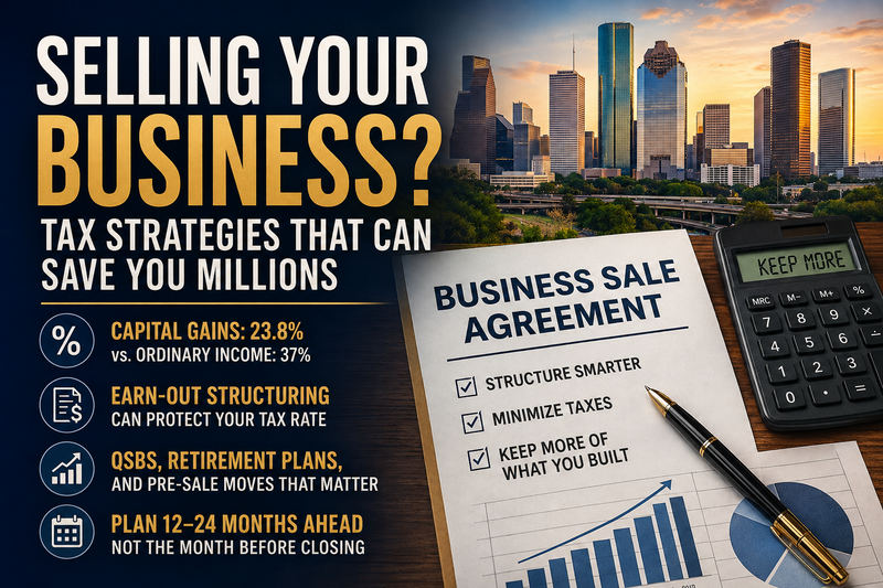 Selling Your Houston Based Business in 2026? Here's How to Keep More of What You Bu