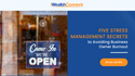 5 Stress Management Secrets to Avoiding Business Owner Burnout