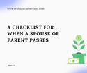 A Checklist for When a Spouse or Parent Passes