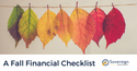 A Fall Financial Checklist