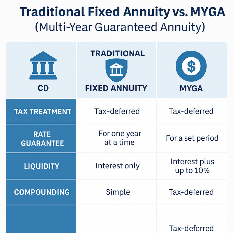 Traditional Fixed Annuities vs MYGAs
