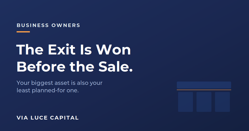 The Exit Is Won Before the Sale