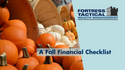 A Fall Financial Checklist