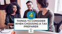 Five Things to Consider When Choosing a Tax Preparer