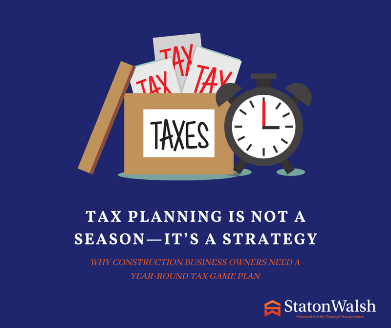 Tax Planning Is Not a Season—It’s a Strategy