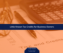 Little Known Tax Credits for Business Owners