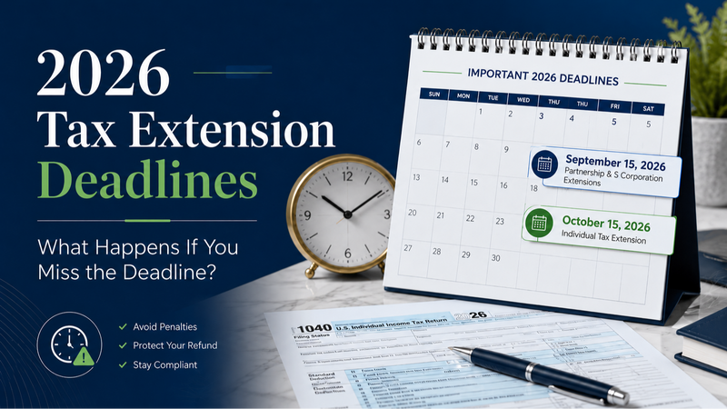 2026 Tax Extension Deadlines: What Happens If You Miss the Deadline?