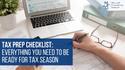 Tax Prep Checklist: Everything You Need to Be Ready for Tax Season