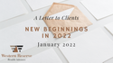 New Beginnings in 2022