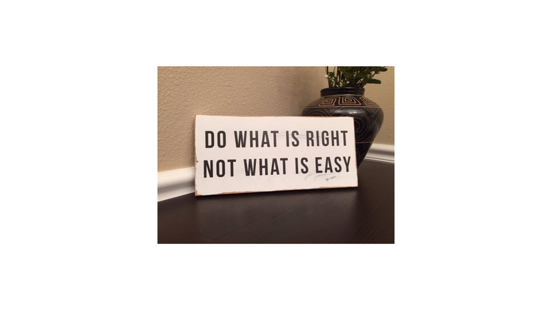 Doing right and other ideas from a conference