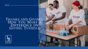 Thanks and Giving: How You Make a Difference on Giving Tuesday