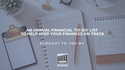 An Annual Financial 'To-Do' List to Help Keep Your Finances on Track