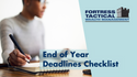 End of Year (EOY) Deadlines Checklist