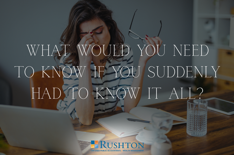 What you would need to know if you suddenly had to know it all?