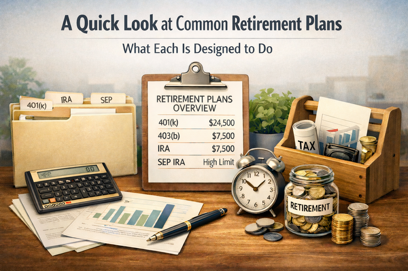 A quick look at common Retirement Plans