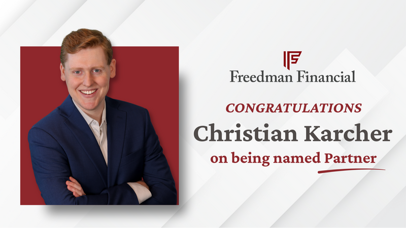 Freedman Financial Announces Promotion of Christian Karcher to Partner
