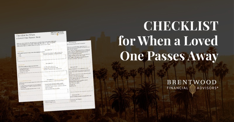 Checklist for When  a Loved One Passes Away
