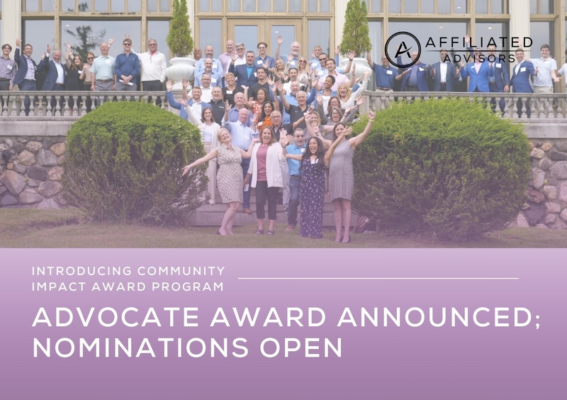 Nominations Open: Affiliated Advisors Advocate Award