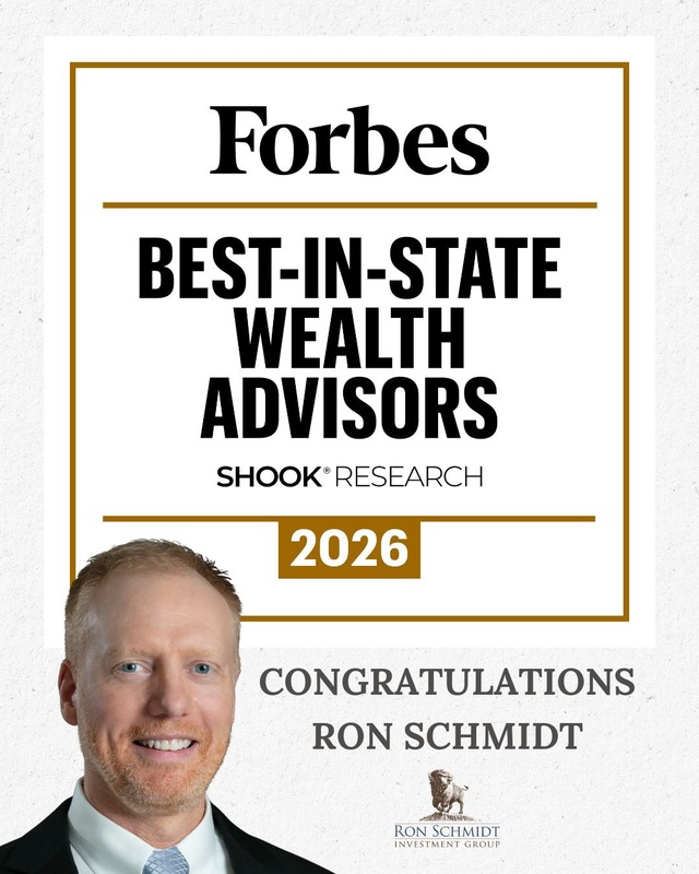 FORBES RECOGNIZES RON SCHMIDT AS A BEST-IN-STATE WEALTH ADVISOR