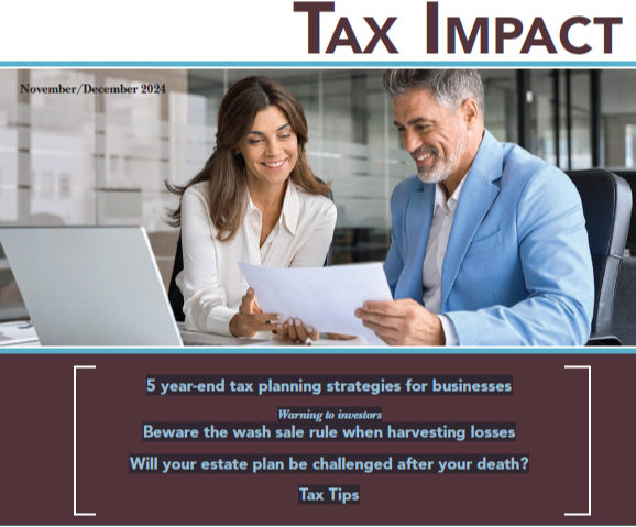 November / December Tax Impact