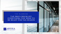 Tax Prep Checklist: Everything You Need to Be Ready for Tax Season