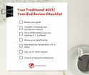 Your Traditional 401(k) Year-End Review Checklist