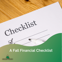 A Fall Financial Checklist