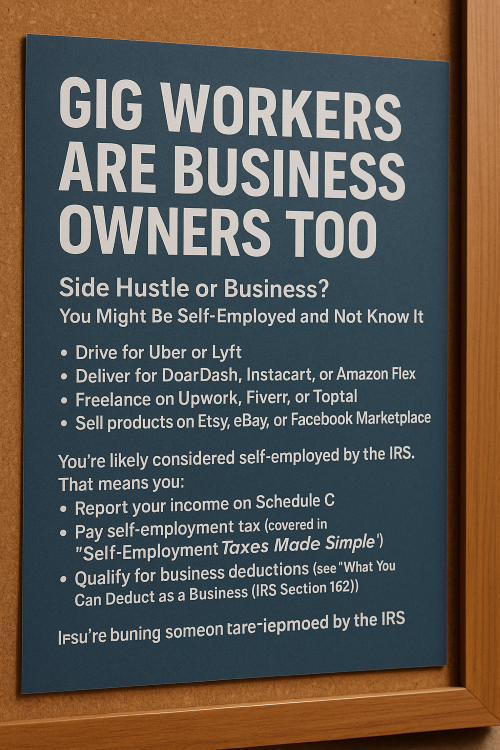 Gig Workers Are Business Owners Too — Here’s What That Means for Taxes