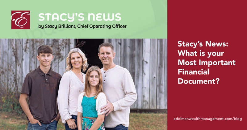 Stacy's News: What Is Your Most Important Financial Document?