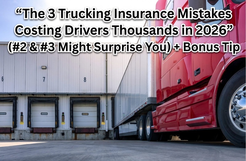 The 3 Trucking Insurance Mistakes Costing Drivers Thousands in 2026 (#2 & #3 Might Surprise You) + 1