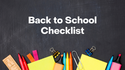 Back to School Checklist