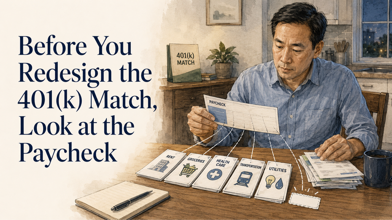 Before You Redesign the 401(k) Match, Look at the Paycheck