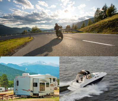 Springtime and Powersports...What you Need to Know about Boats, RVs and Motorcycles