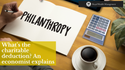 What’s the charitable deduction? An economist explains