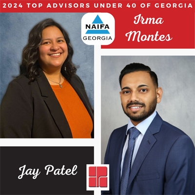 Peachtree Planning's Irma Montes and Jay Patel NAIFA-Georgia 2024 Top Advisors Under 40