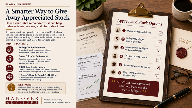 A Smarter Way to Give Away Appreciated Stock
