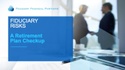 Fiduciary Risks Webinar Recap