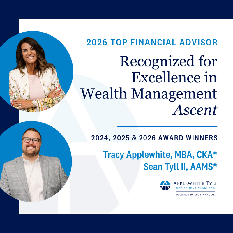 Tracy Applewhite and Sean Tyll RECOGNIZED AS A DISTINGUISHED FINANCIAL ADVISORS BY LPL FINANCIAL