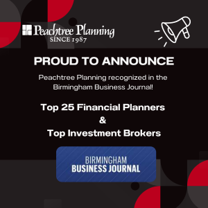 Peachtree Planning Recognized as a Top Financial Firm by the Birmingham Business Journal