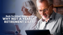 Back-To-School Shopping List Why Not A Yearly Retirement List?