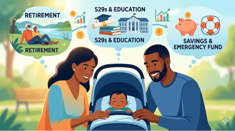 Long-Term Financial Planning for New Parents: Retirement, 529s, and Savings