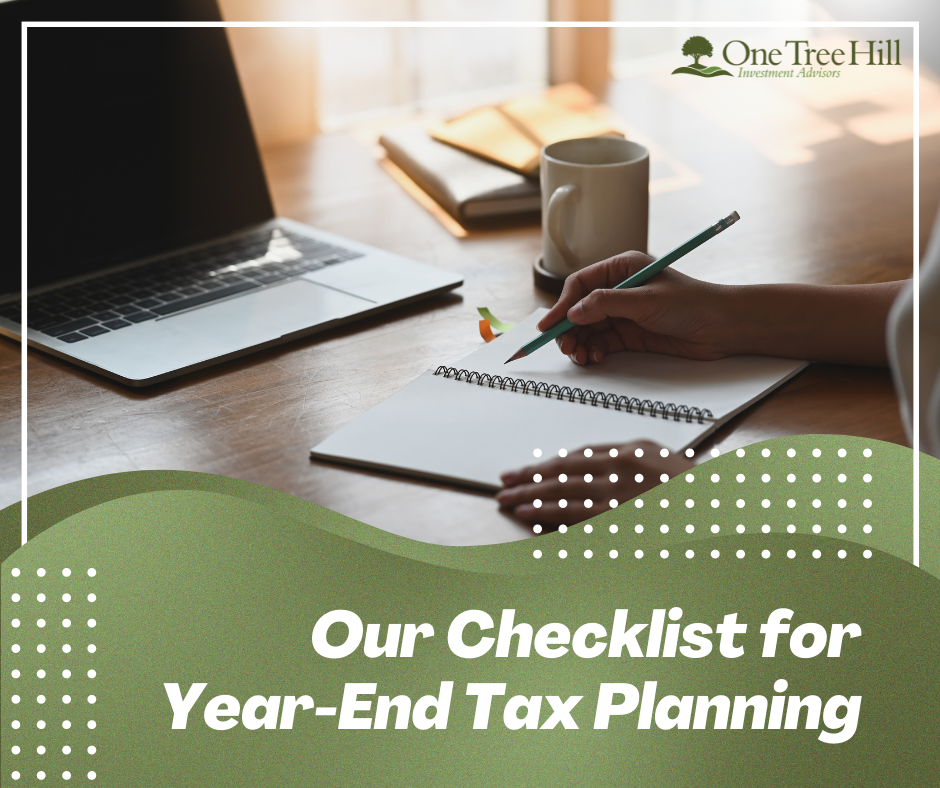 Appropriate Checklists for Year-End Tax Planning | One Tree Hill ...