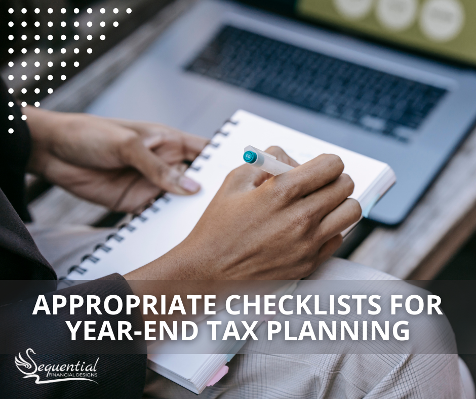Appropriate Checklists for Year-End Tax Planning