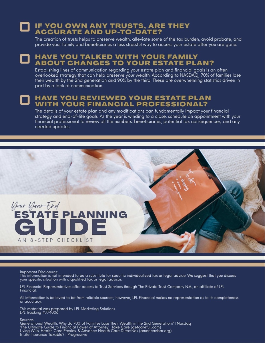 Your Year-End Estate Planning Guide: An 8-Step Checklist